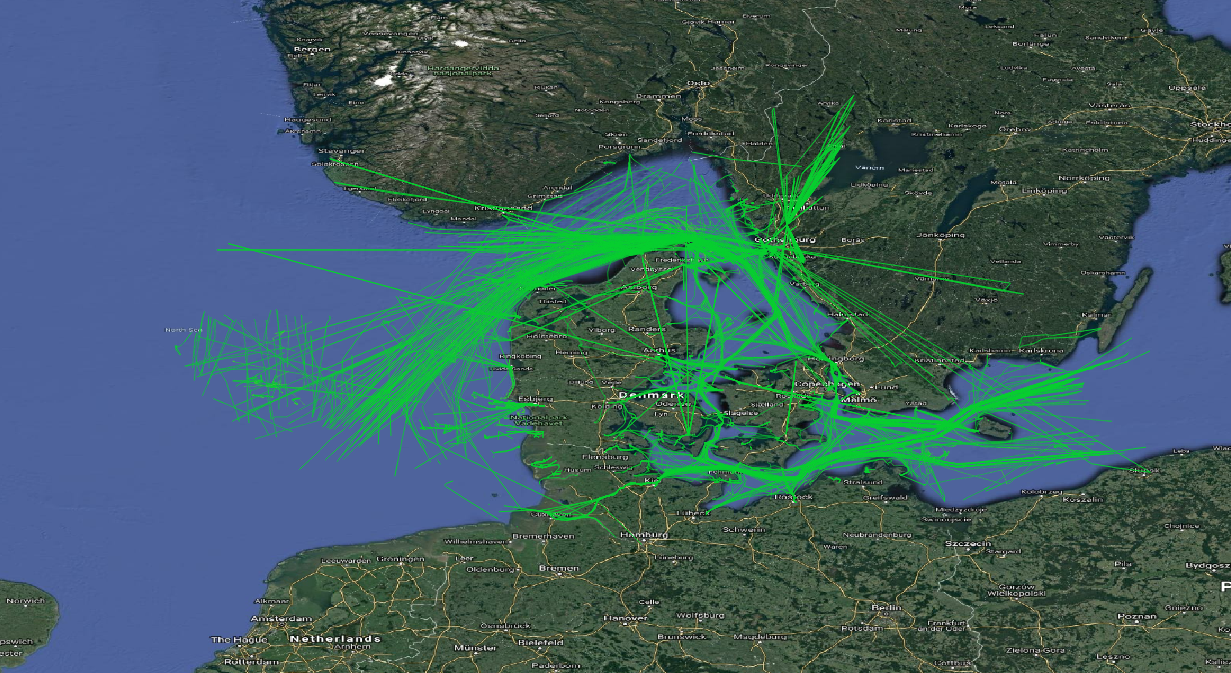 Visualizing the ship trajectories